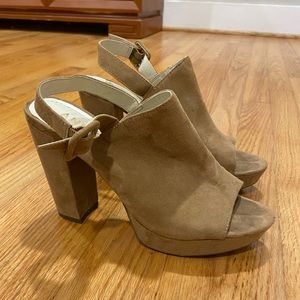 Anne Klein Suede Nude Heels